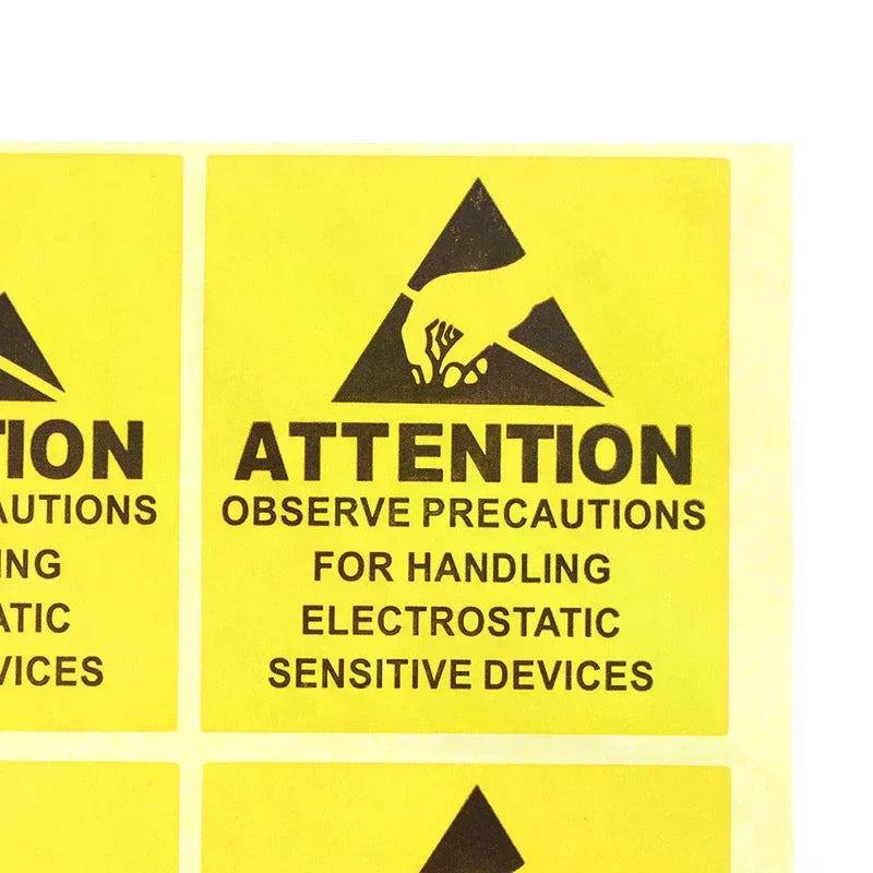 ESD Warning Labels – Static Sensitive Caution Stickers 40 pcs Warning Label Stickers Qme