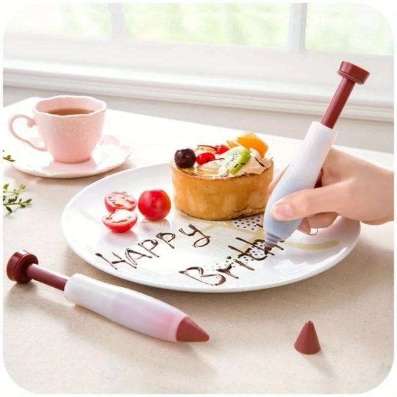 Silicone Food Writing Pen – Chocolate & Cake Decorating Tool Cake Decorating Pen Qme