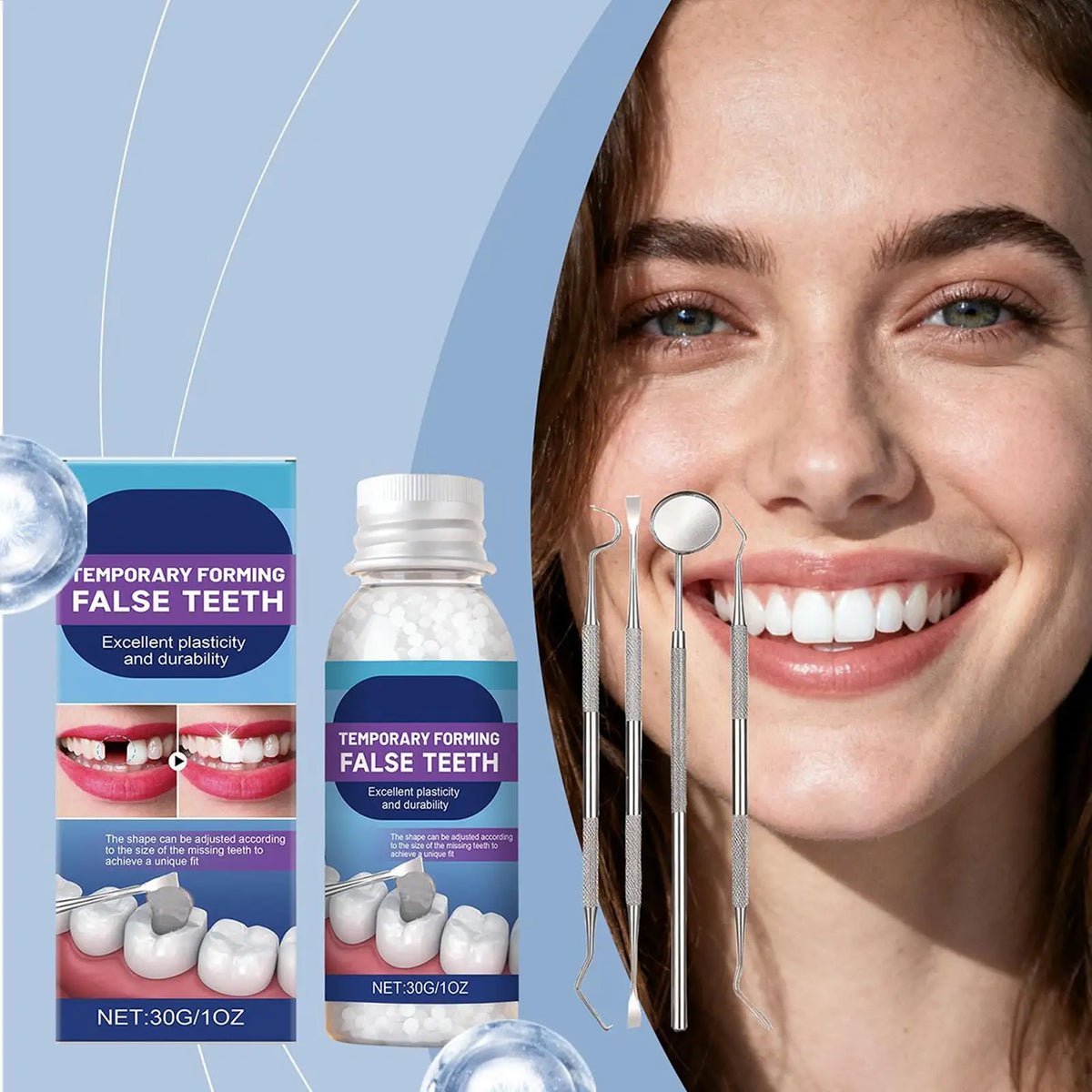 Pliable Teeth Repair Bonding Glue – Strong Hold 30g Dental Repair Adhesive Qme