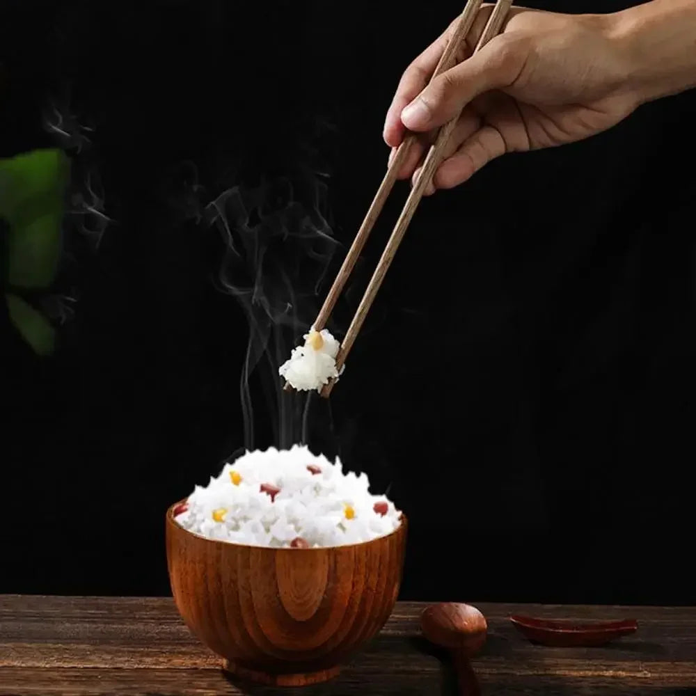 Premium Wooden Chopsticks Lacquerless Waxless – 10-Pair Set Wooden Chopstick Set Qme
