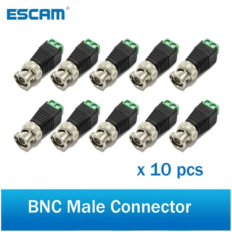 30pcs BNC Connector DC Plug Screw Terminal UTP Video Balun CCTV BNC Video Balun Connector Qme