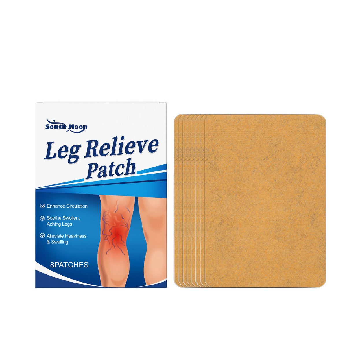 South Moon Herbal Leg Comfort Patch – Circulation & Swelling (8pc) Herbal Leg Patch Qst 8pcs in bag