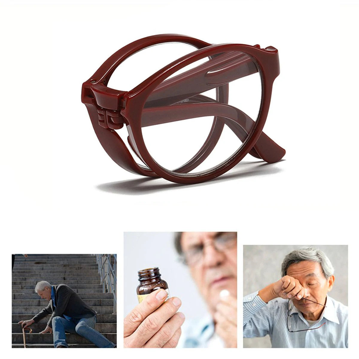 3-Pack VOPHA Smart Zoom Folding Reading Glasses | Adaptive Focus Reading Glasses Qst
