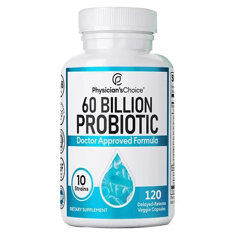 60 Billion Probiotics – Gut & Digestive Health Supplement Probiotic Supplement Qst 120count-1bottle