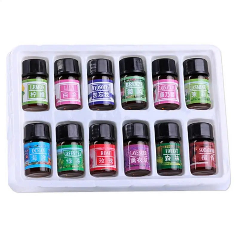 Water-Soluble Aromatherapy Essential Oil Set – 12 x 3ml Vials Essential Oil Set Qme