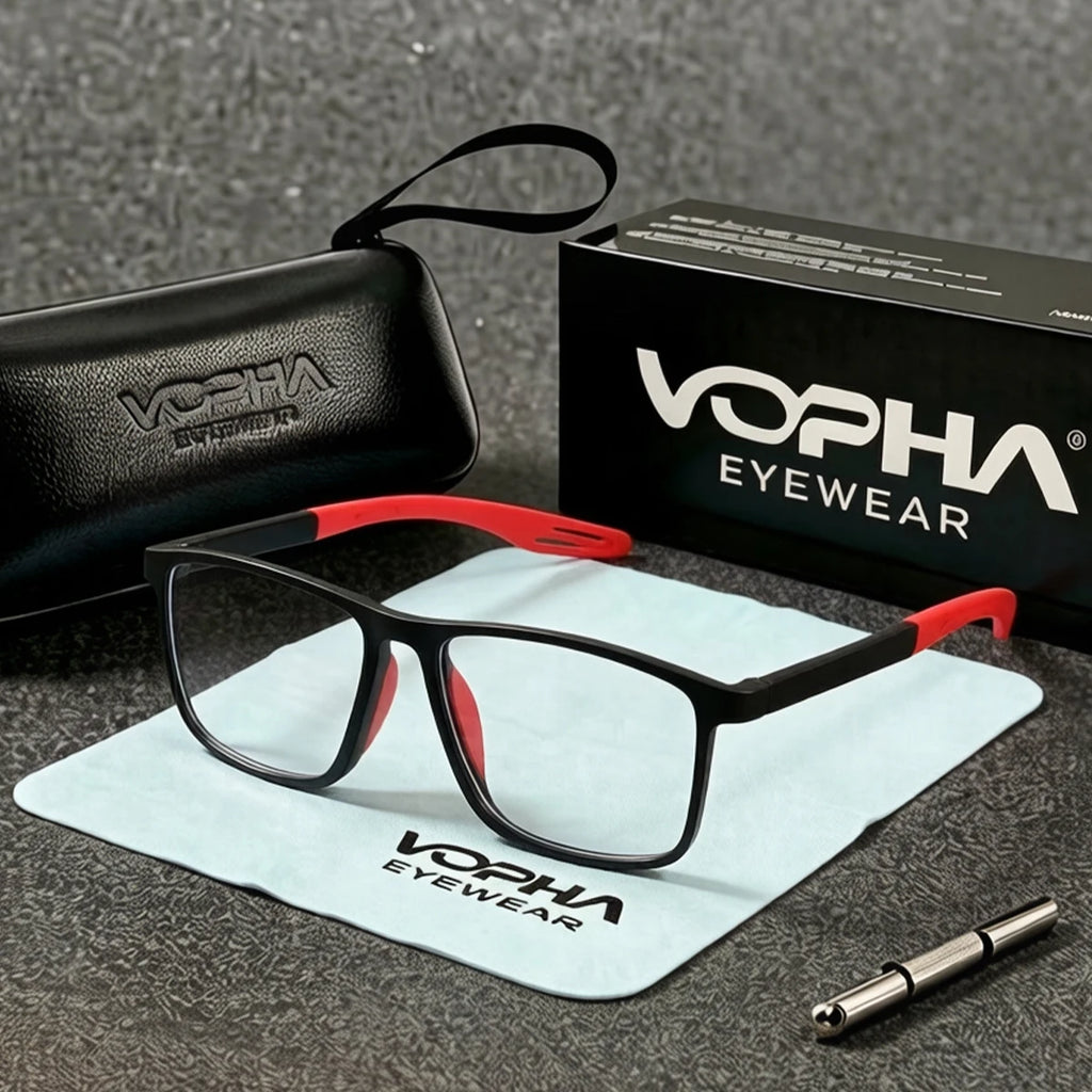 VOPHA L2 Men's Sports Reading Glasses – Blue Light Blocking Reading Glasses Qst 250 1pc-Red