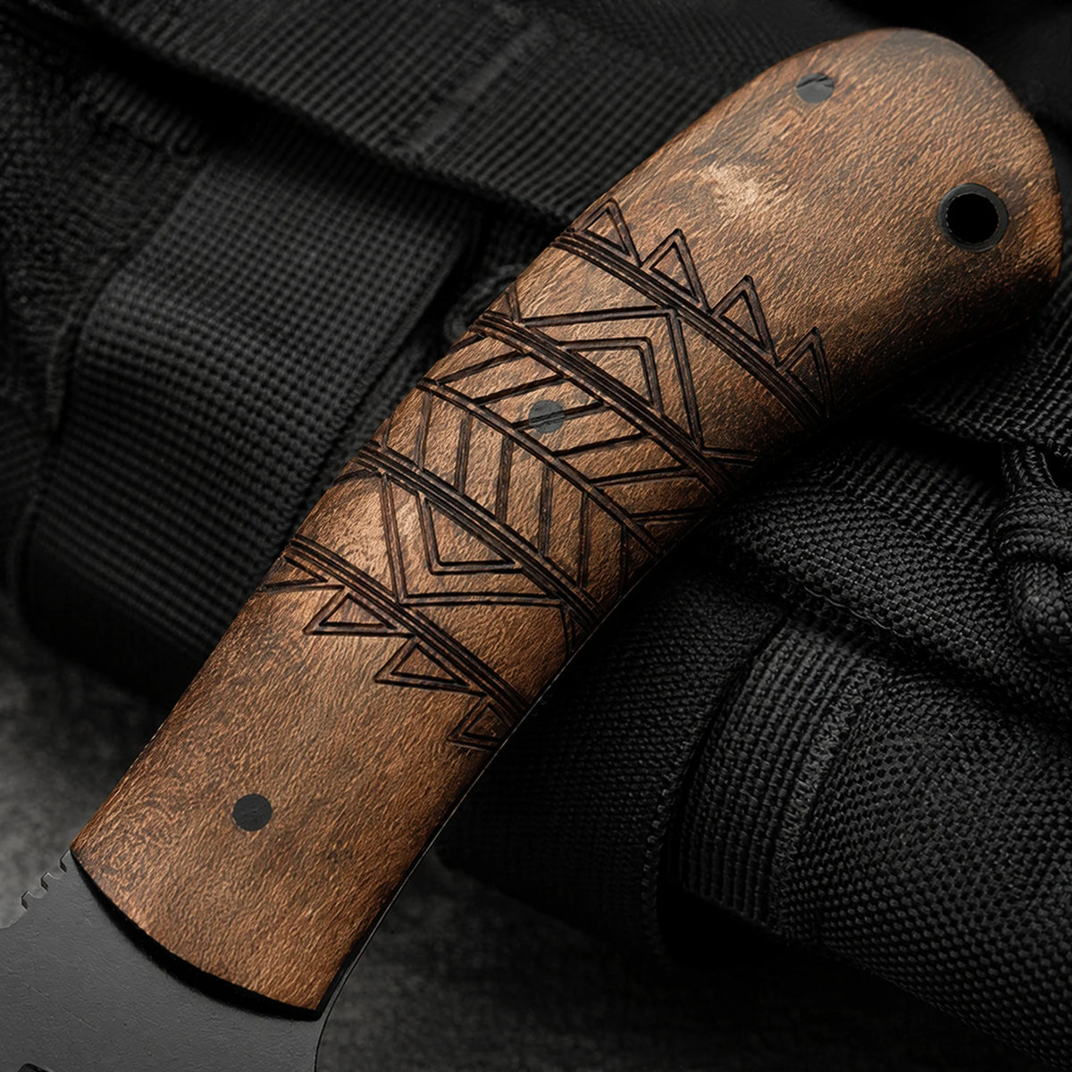 Outdoor Multi-Knife | Steel Blade & Wood Handle | Camping Gift Outdoor Multi-Knife Qst