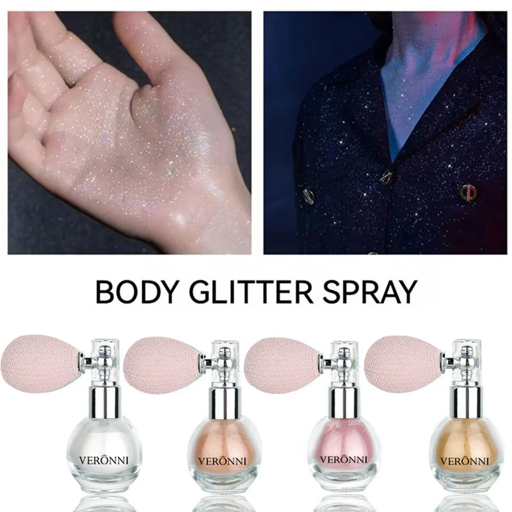 Glitter Gloss Spray – Shimmer for Hair, Face & Body Body Glitter Spray Qme
