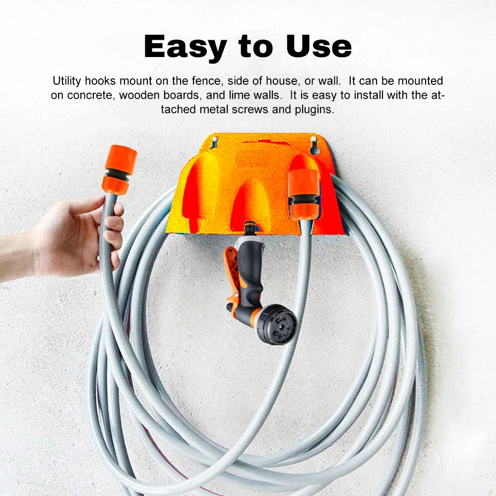 Heavy Duty Wall Mounted Garden Hose Holder & Organizer Hose Holder Qme