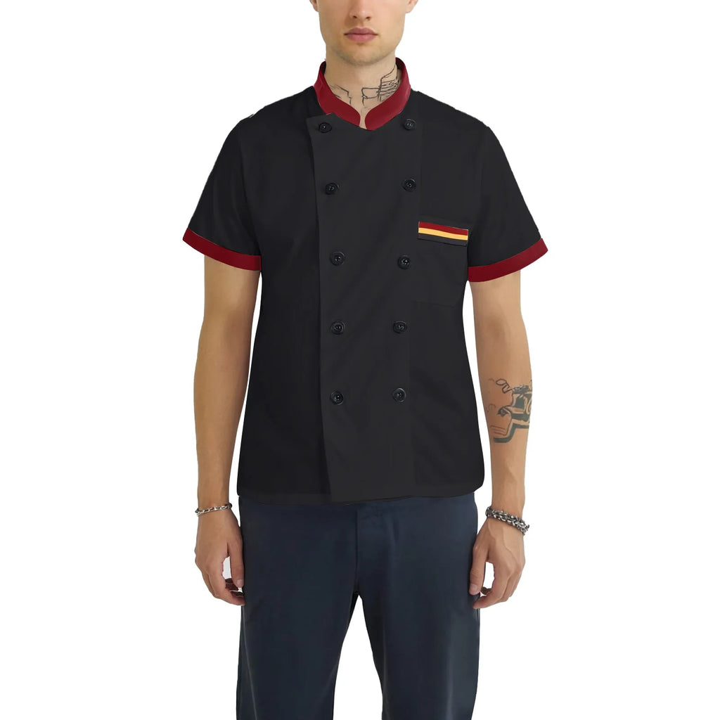Chef Short Sleeve Kitchen Uniform – Restaurant, Café & Bakery Chef Uniform Top Qme