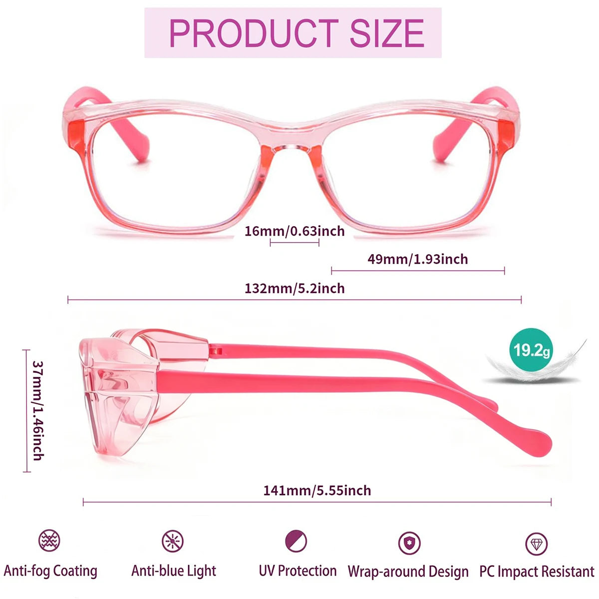 VOPHA Kids Safety Goggles – Anti-Fog, UV & Dust Shield Kids Safety Goggles Qst