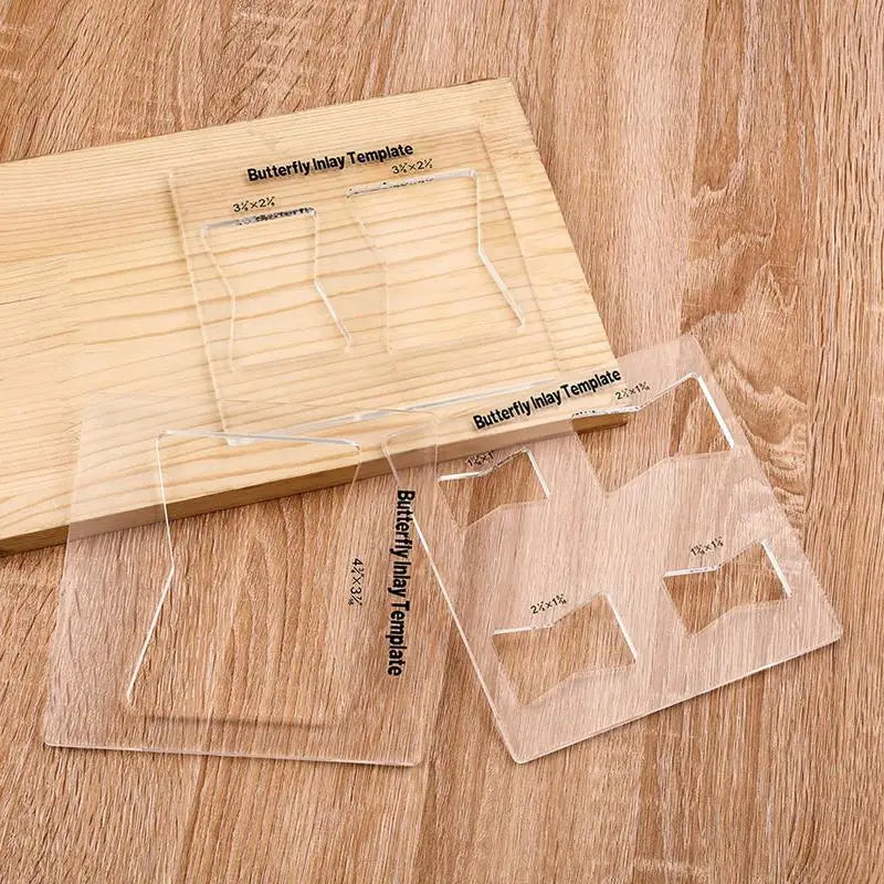 Bowtie Router Template Jig – 3x Acrylic Inlay Tool, Transparent Router Template Jig Qme