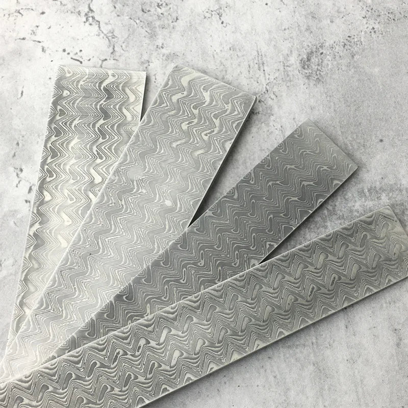 Damascus Steel Billet 22cm Water Wave Pattern – DIY Knife Making Knife Making Billet Qst