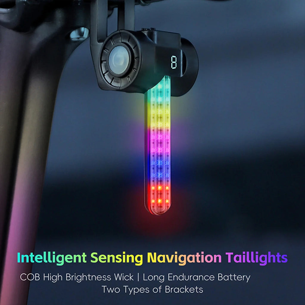 Smart Sensing Navigation Bike Tail Light | 400mAh USB-C Bike Tail Light Qme