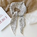 Cashew Flower Silk Scarf – Vintage Double-Sided Headband Scarf Headband Qst White