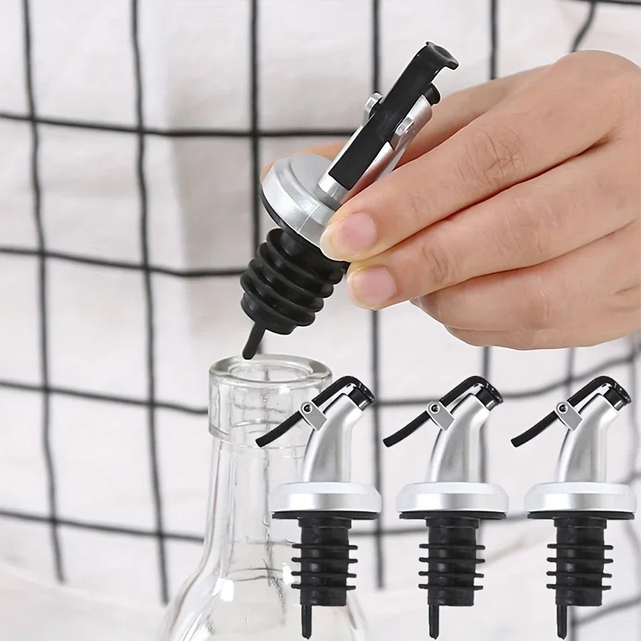 Leak-Proof Oil Pourer Spout Cap | ABS, Fits Oil & Sauce Bottles Oil Pourer Spout Qme 1pc