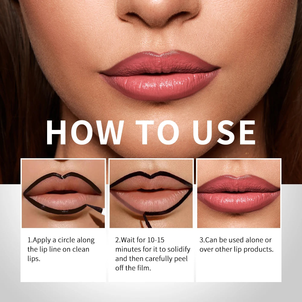 Lakerain Peel-Off Matte Lip Liner – Long-Lasting Waterproof Matte Lip Liner Qst