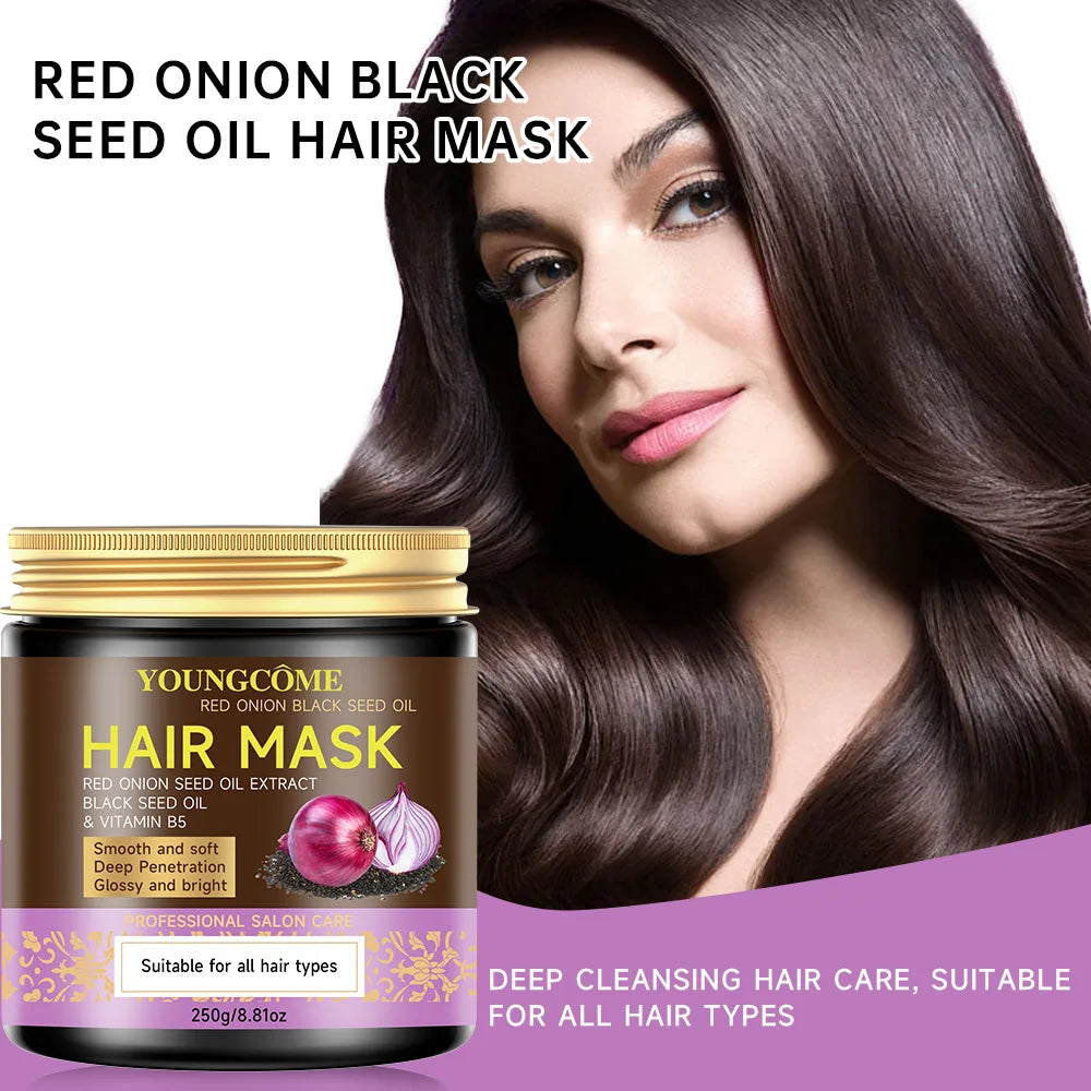 YOUNGCOME Onion Hair Mask – Moisturizing & Strengthening 250g Hair Mask Treatment Qst