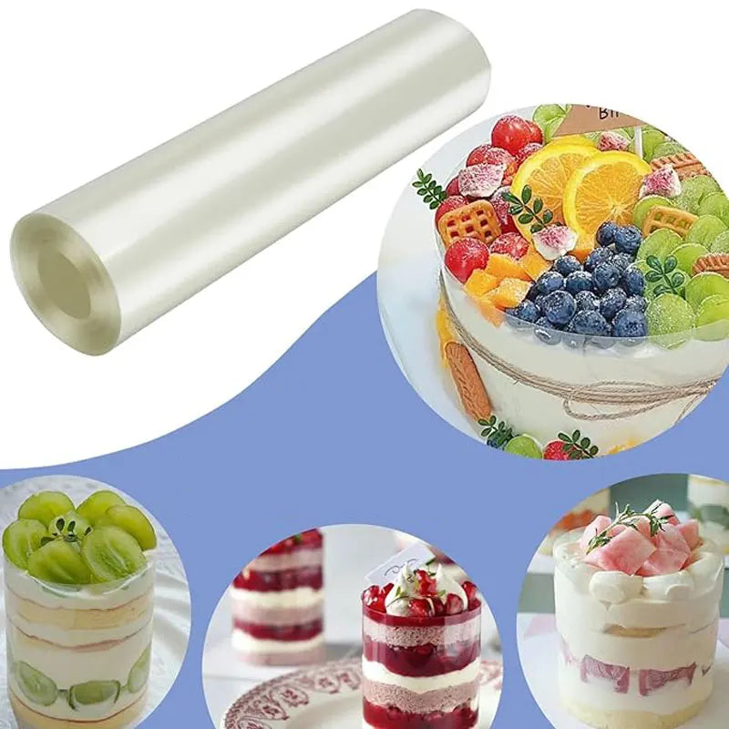 10M Acetate Cake Collar Roll – Mousse Edge Liner for Baking Cake Collar Roll Qme