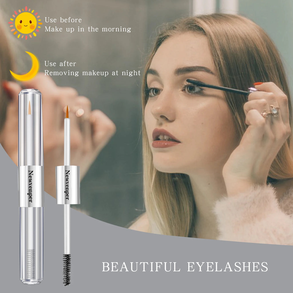 NEWVENPER Eyelash & Eyebrow Serum 2-Pack – Double Brush Lash & Brow Serum Qst