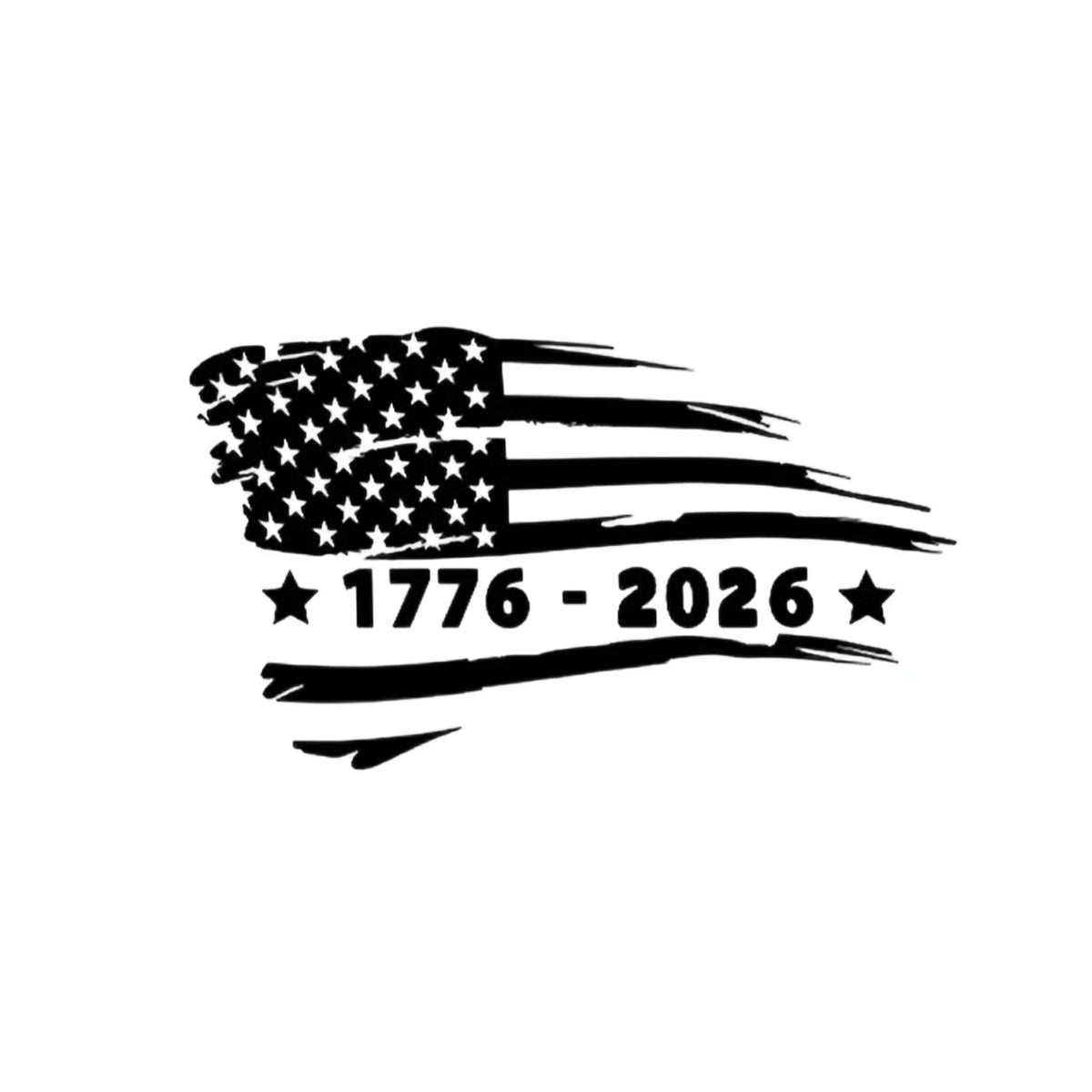 USA 250th Anniversary Independence Day Patriotic Car Decal Patriotic Car Decal Qme Black One Size