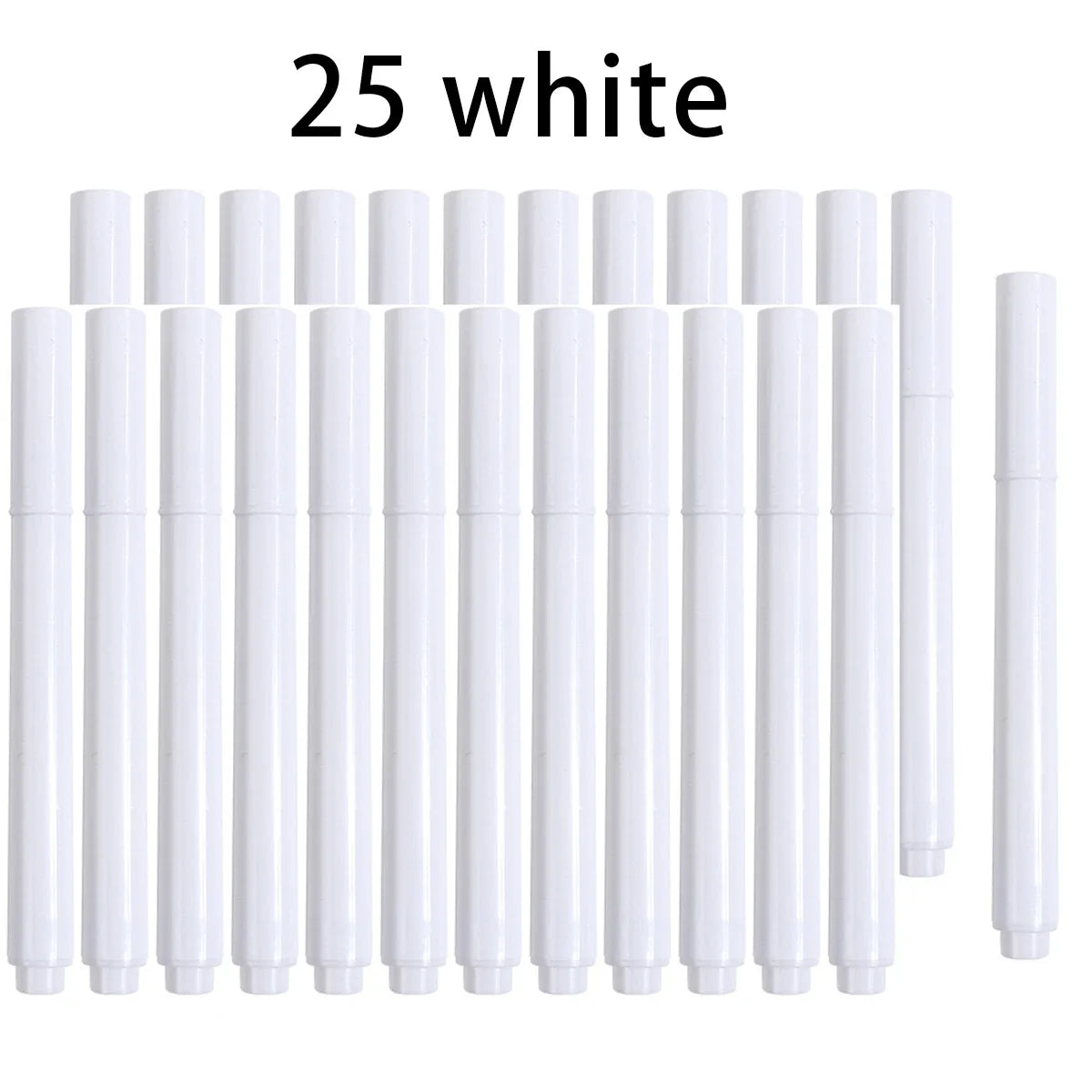 White Liquid Chalk Erasable Markers – Glass & Whiteboard Pens Liquid Chalk Markers Qme 25 white