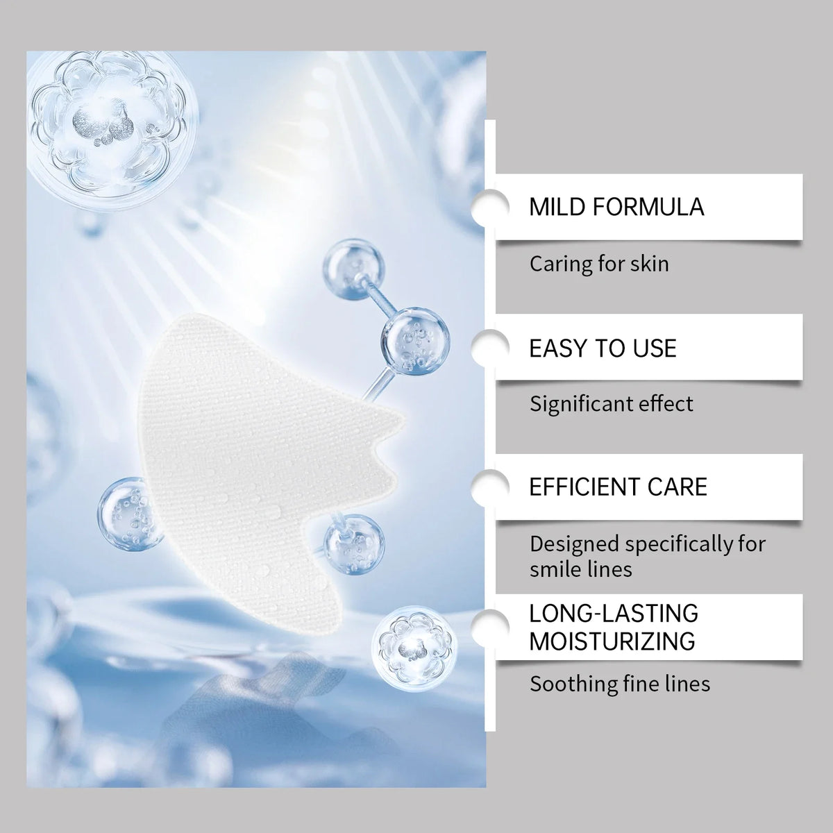 Nasolabial Fold Patches – Lifting & Deep Moisture Skin Patches Facial Skin Patch Qme