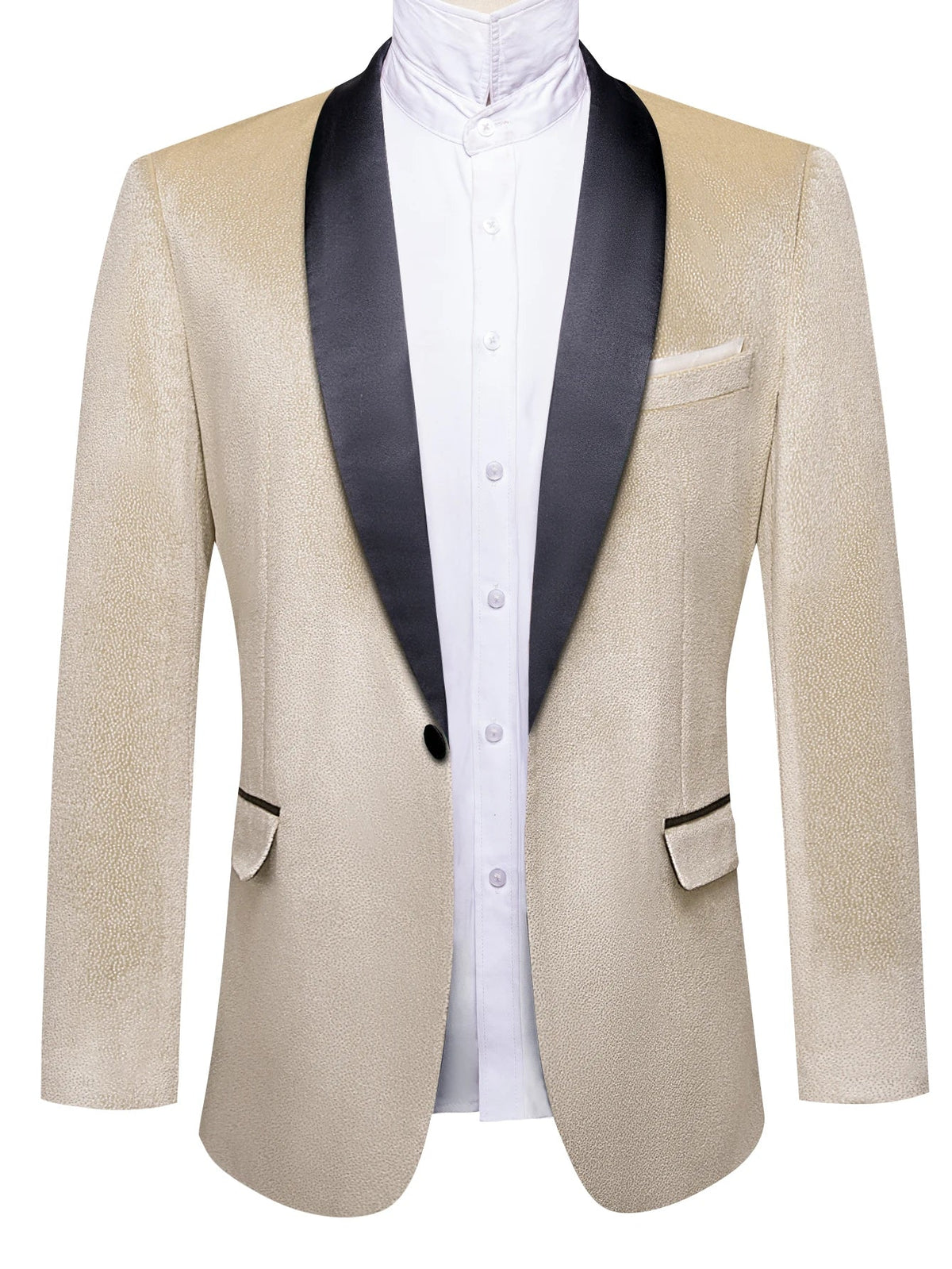 Men's Champagne Shawl Lapel Tuxedo Blazer | Single Breasted Tuxedo Blazer Qme DPT-XX-0017 S