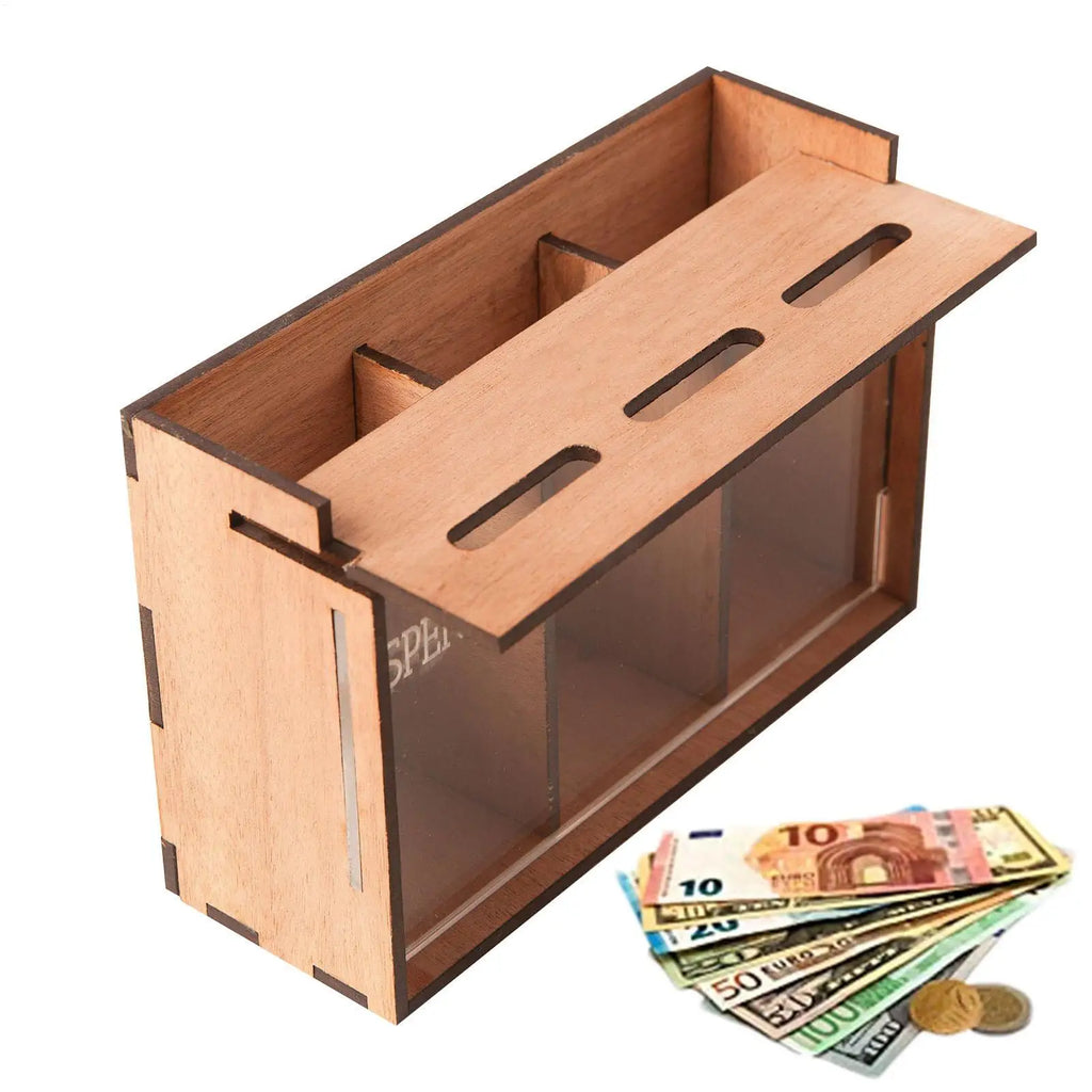 Wooden Coin Bank Removable Compartments & Clear Acrylic Front Wooden Coin Bank Qme