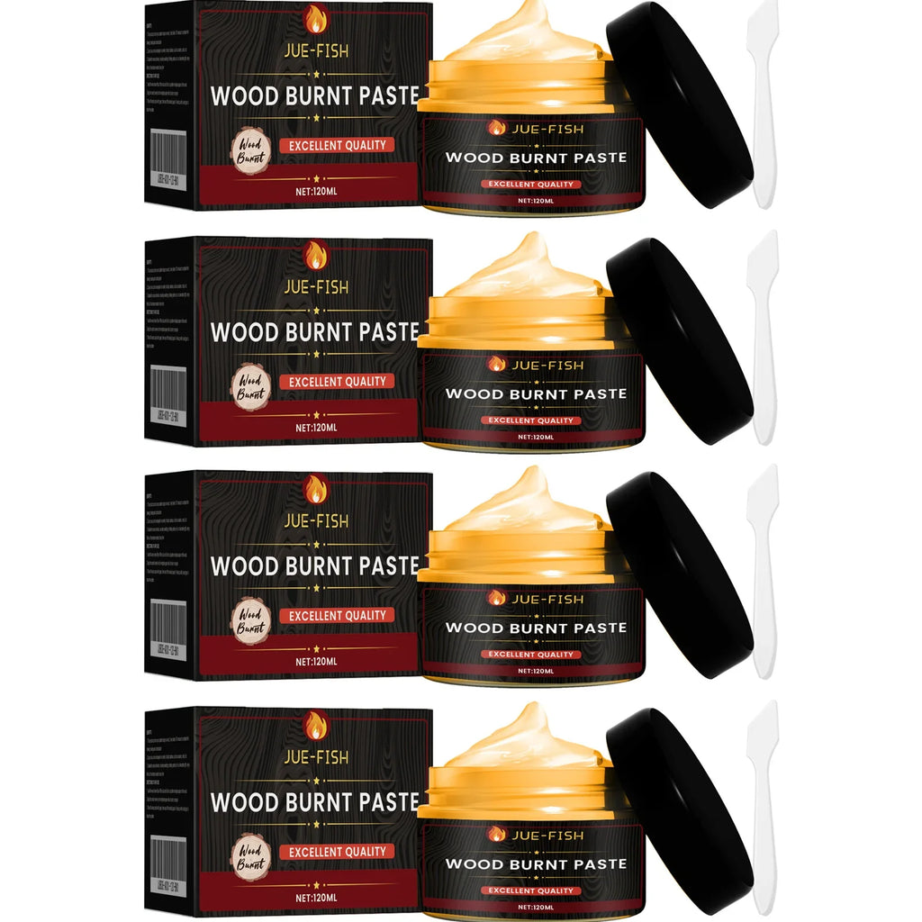 Wood Burning Paste 120ml | DIY Pyrography Pattern Cream Pyrography Craft Paste Qme 4 x 120ml Boxed