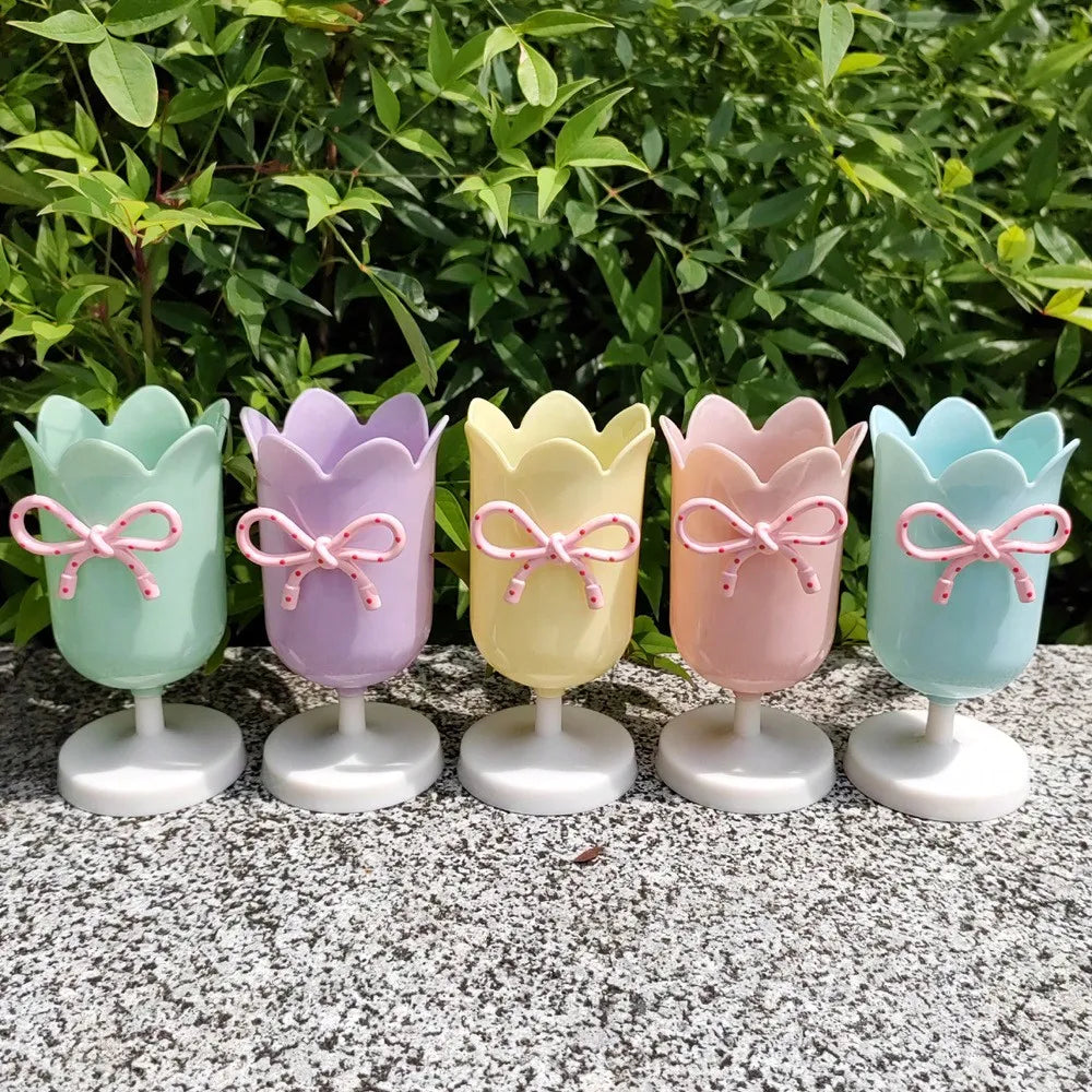 Tulip Pen Holder – Cute Desktop Storage Box & Desk Organizer Desktop Pen Holder Qme