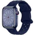 Apple Watch Sport Silicone Woven Loop Band – 16 Colors Watch Band Qme Navy blue 38 40 41mm