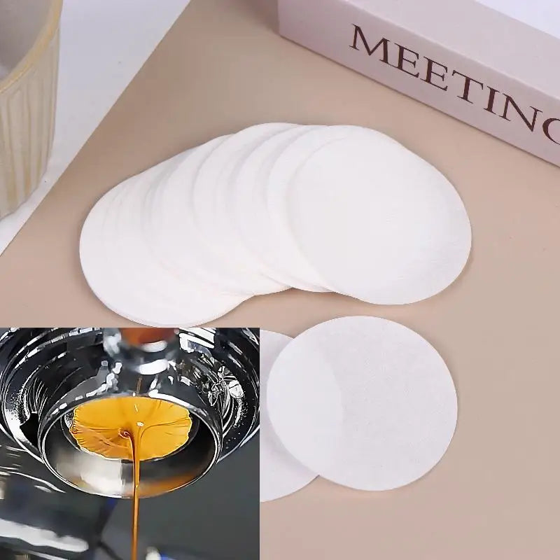 100 Unbleached Coffee Puck Screens for 51–58mm Portafilter Espresso Puck Screen Qme