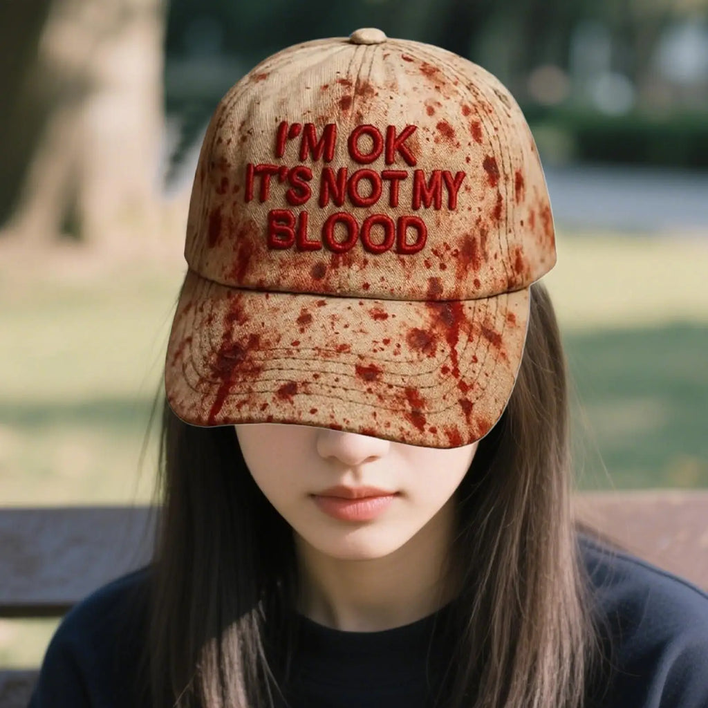 Spooky Halloween Baseball Hat – Unisex Vampire Cosplay Cap Halloween Costume Hat Qme