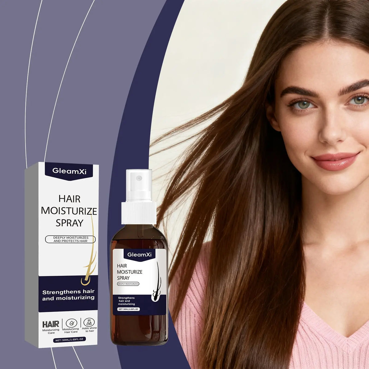 Gleamxi Hair Nourishing Spray – Leave-In Volumising Mist 50ml Leave-In Hair Spray Qst