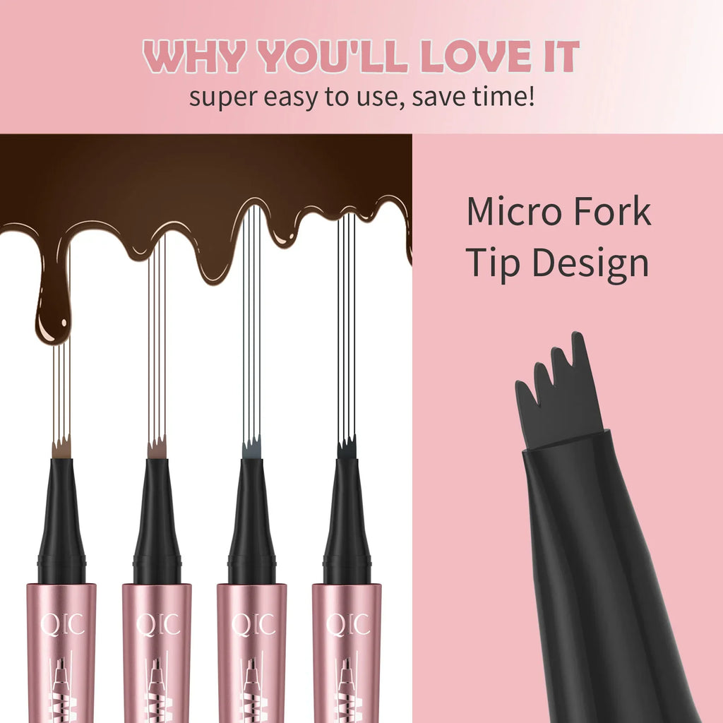 Waterproof 4-Split Tip Eyebrow Tattoo Pen – 6 Colors | Qme Eyebrow Tattoo Pen Qme