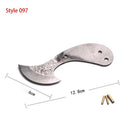 Damascus Steel DIY Knife Blank – 6.5" Fixed Blade Camping Knife DIY Knife Blank Qst A