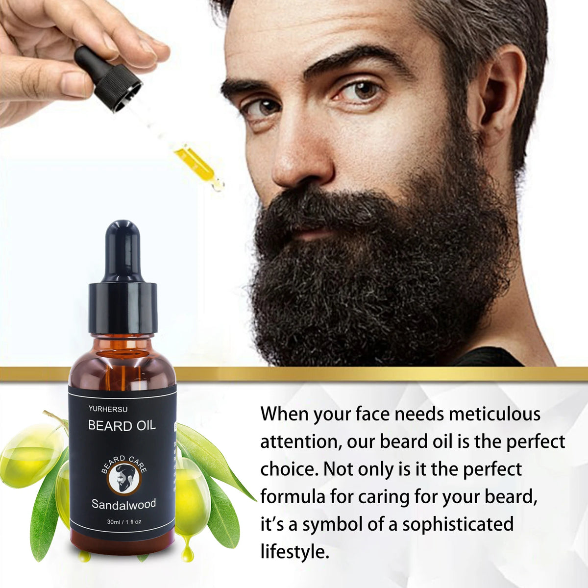 YURHERSU 30ml Beard Growth Oil – Soft, Thick & Smooth Beard Beard Growth Oil Qst
