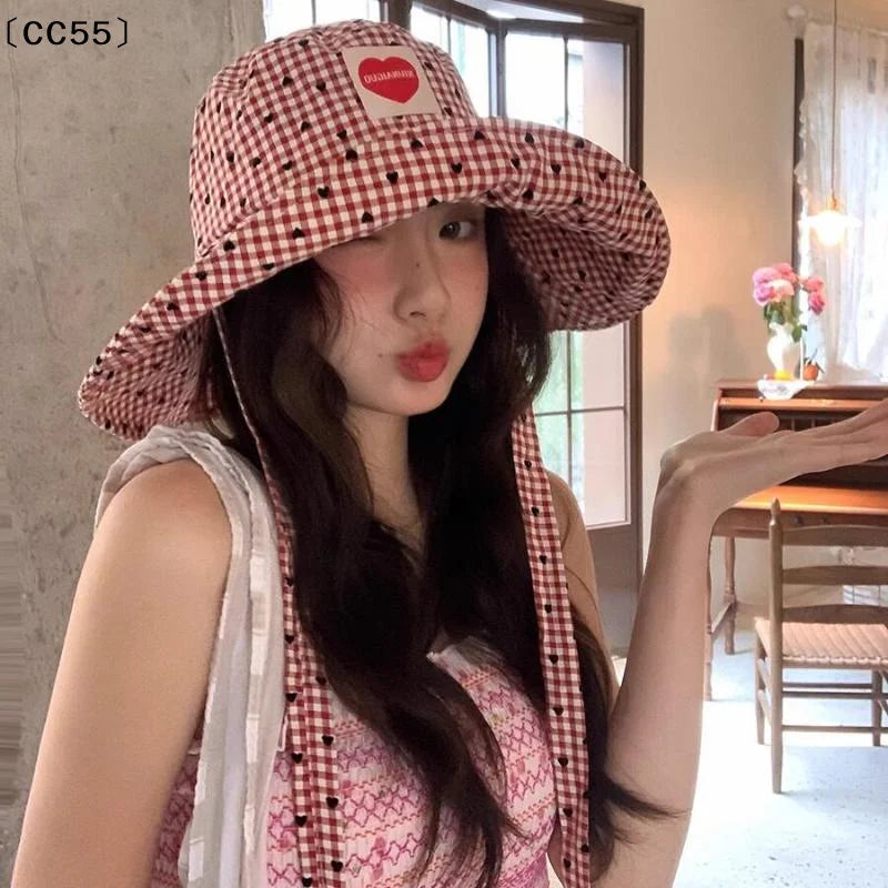 Women's Plaid Fisherman Hat – Foldable Wide Brim Sun Hat Wide Brim Sun Hat Qst