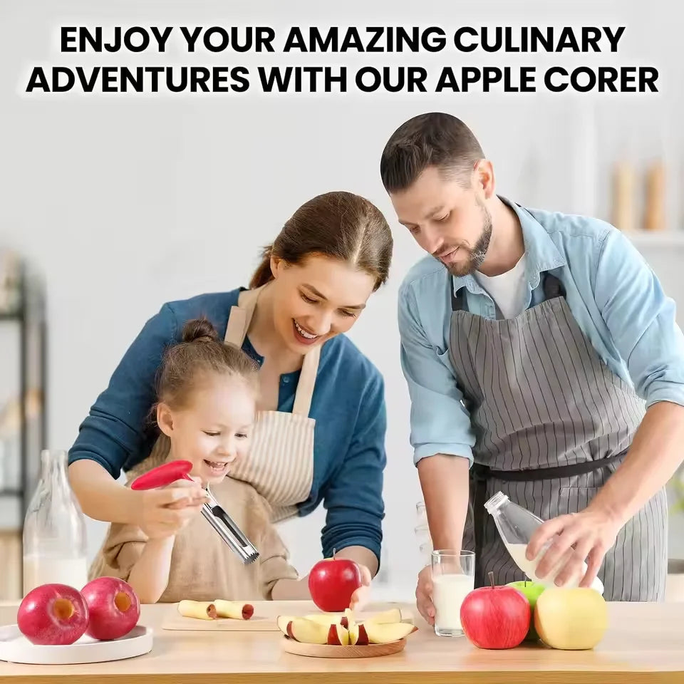Stainless Steel Apple & Pear Corer – Fruit Seed Remover Tool Fruit Corer Tool Qst