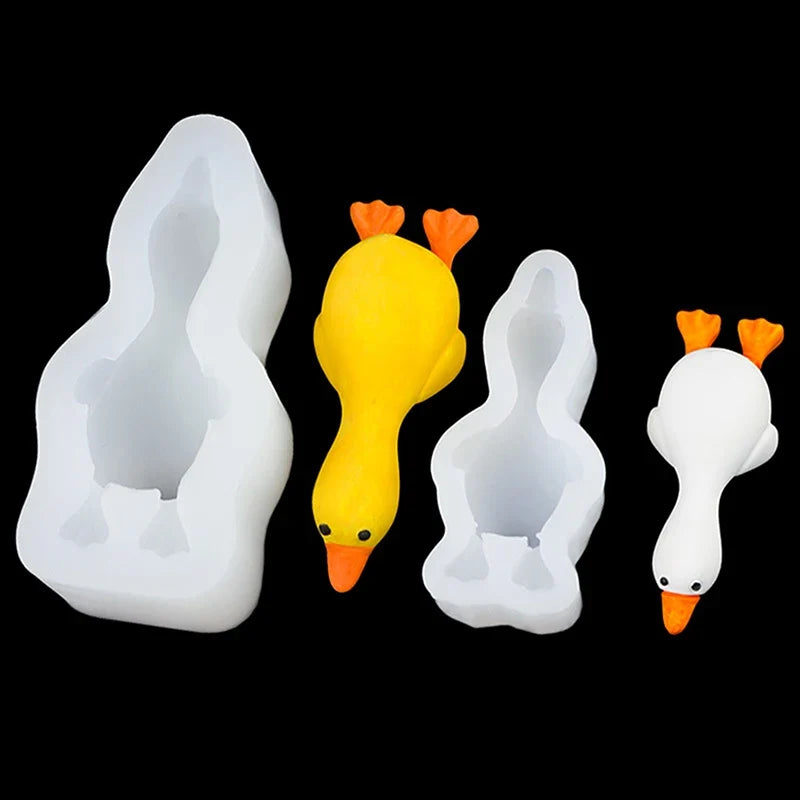 3D Duck Silicone Mold – DIY Candle, Soap, Plaster & Resin Silicone Craft Mold Qme