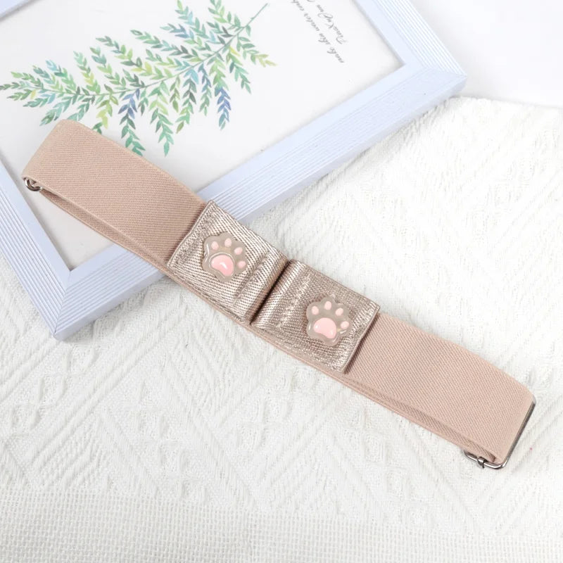 Traceless Invisible Elastic Waist Belt – Buckle-Free Adjustable Elastic Waist Belt Qme khaki