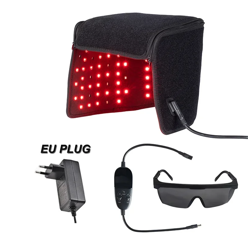 ZONGKUNG LED Hair Growth Cap – 660nm & 850nm Light Therapy LED Hair Growth Cap Qst EU Plug No Box