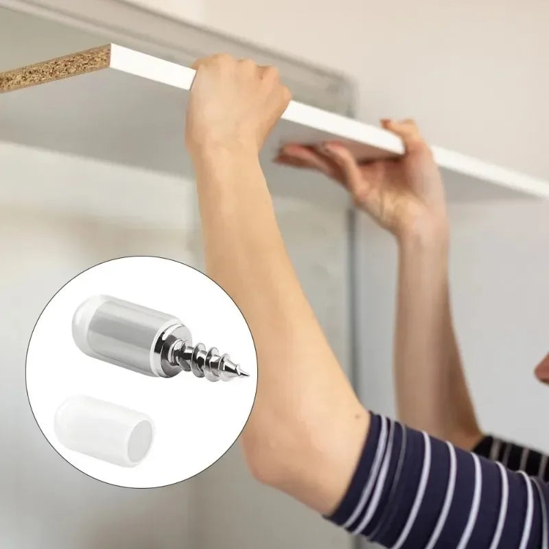 100-Pack Self-Tapping Shelf Bracket Screws | Wardrobe Holders Shelf Support Screws Qme