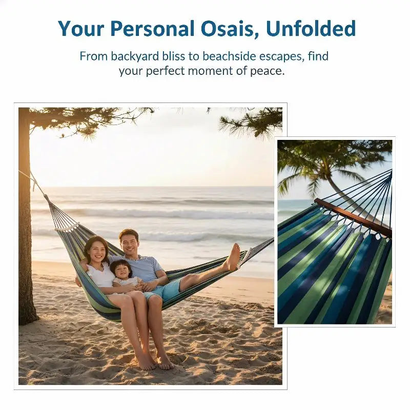 Thick Canvas Camping Hammock – Outdoor Swing for Adults Camping Hammock Qme