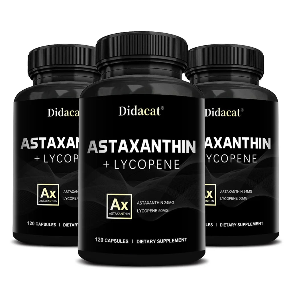 Didacat Astaxanthin Capsules – Antioxidant Supplement Antioxidant Supplement Qst 120 count-3 bottle