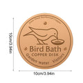 Copper Bird Bath Disk – Water Fountain Cleaning Purifier Bird Bath Accessory Qme as shown