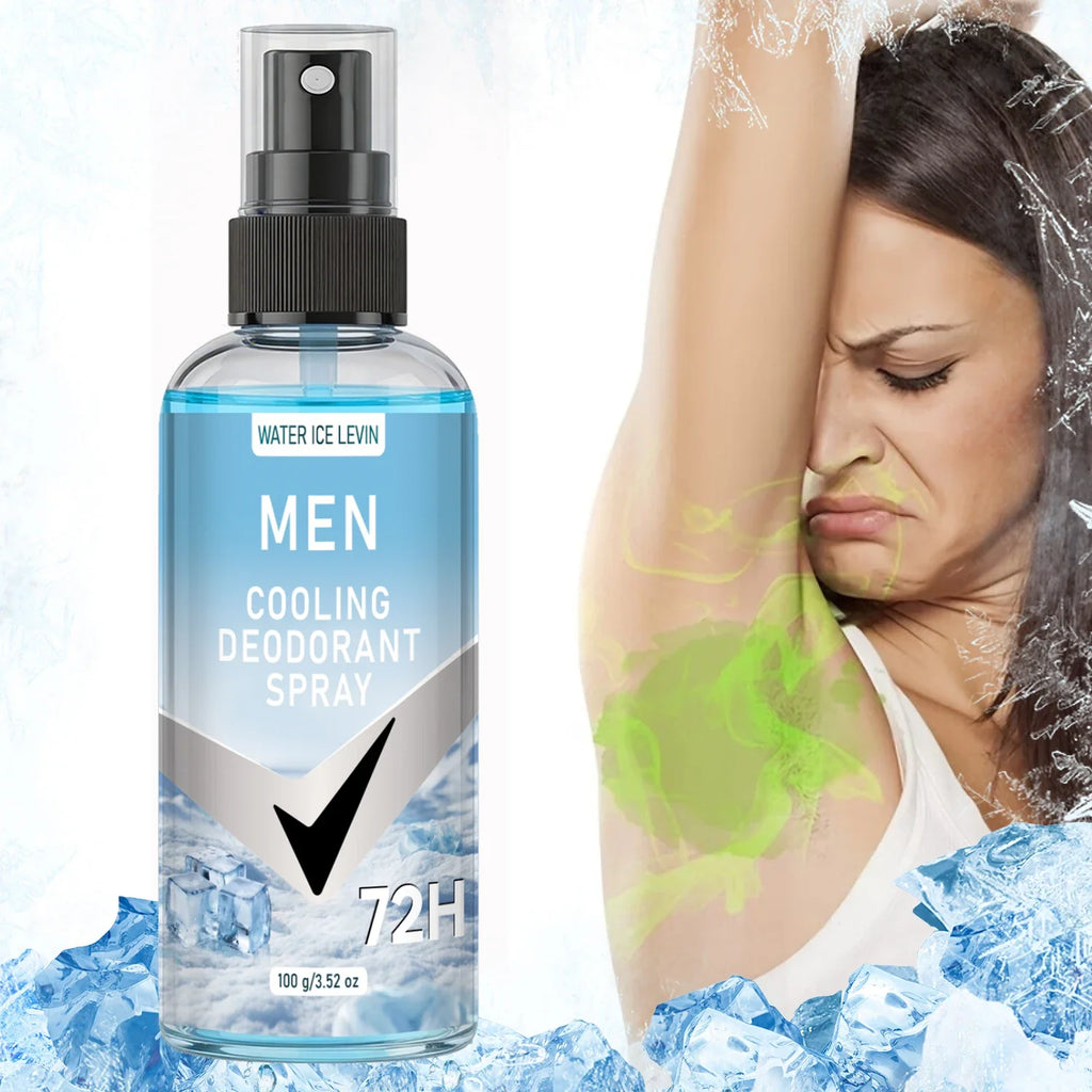 Men's Cooling Deodorant Spray with Niacinamide – 100ml Men's Deodorant Spray Qme