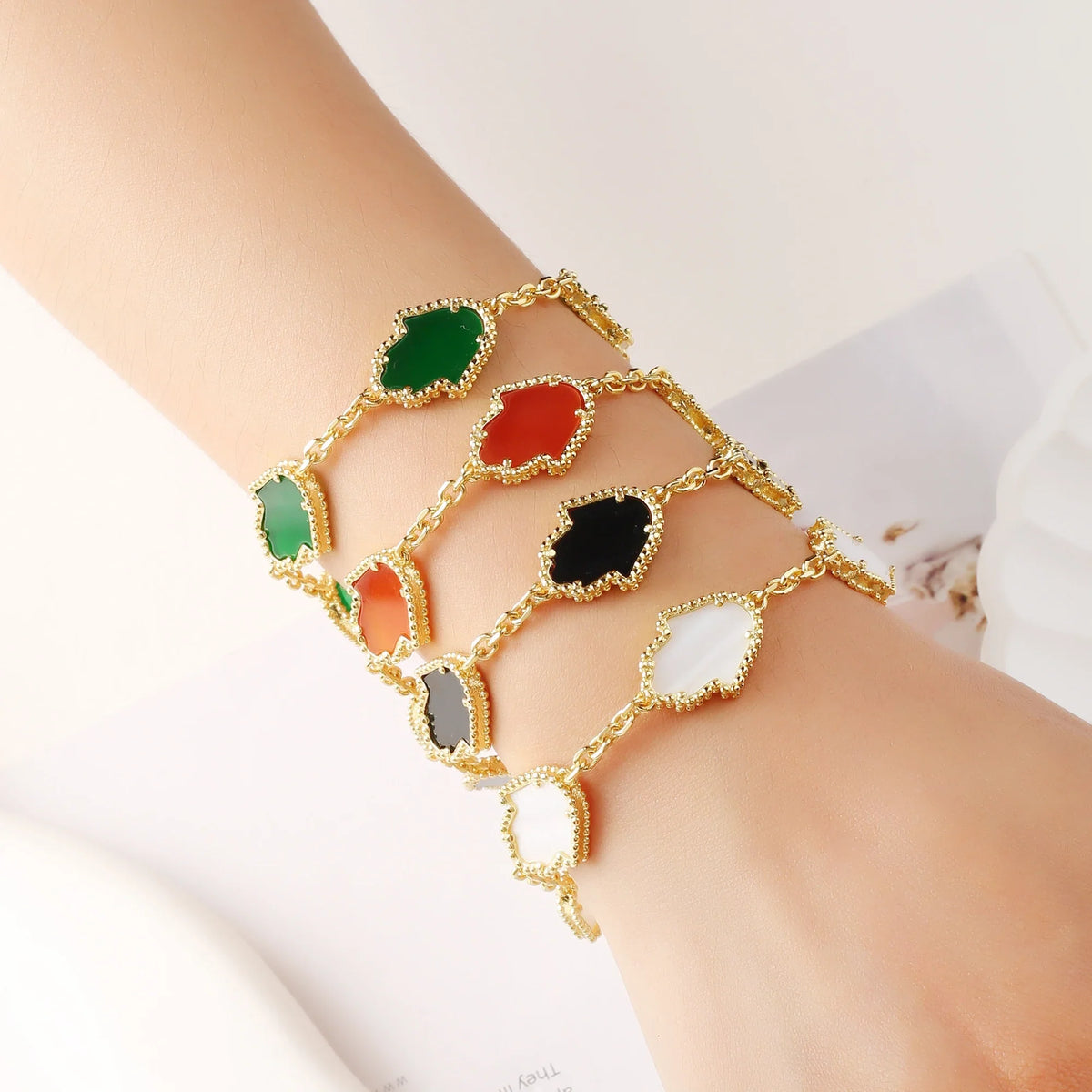 Adjustable Palm Charm Bracelet – Punk Hip Hop Women's Jewelry Charm Bracelet Qme