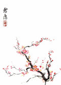 Japanese Sakura Cherry Blossom Canvas Wall Art – Flower & Bird Canvas Wall Art Qst 10 40x50cm Unframed